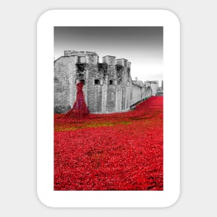 Tower of London Red Poppy Poppies Sticker